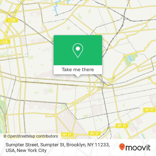 Mapa de Sumpter Street, Sumpter St, Brooklyn, NY 11233, USA