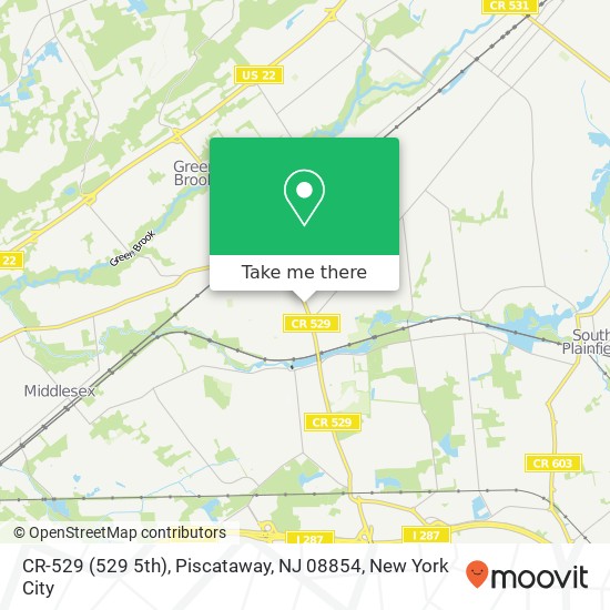 Mapa de CR-529 (529 5th), Piscataway, NJ 08854