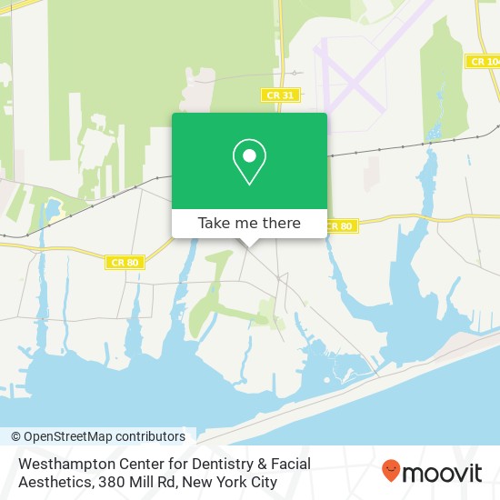 Westhampton Center for Dentistry & Facial Aesthetics, 380 Mill Rd map