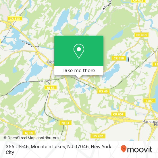 Mapa de 356 US-46, Mountain Lakes, NJ 07046