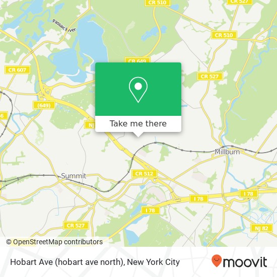 Hobart Ave (hobart ave north), Short Hills, NJ 07078 map