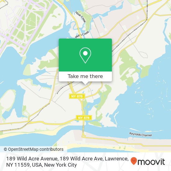 Mapa de 189 Wild Acre Avenue, 189 Wild Acre Ave, Lawrence, NY 11559, USA