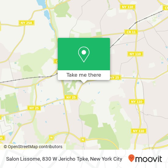 Mapa de Salon Lissome, 830 W Jericho Tpke