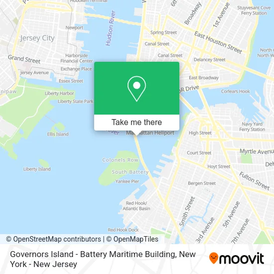Governors Island - Battery Maritime Building‎ map