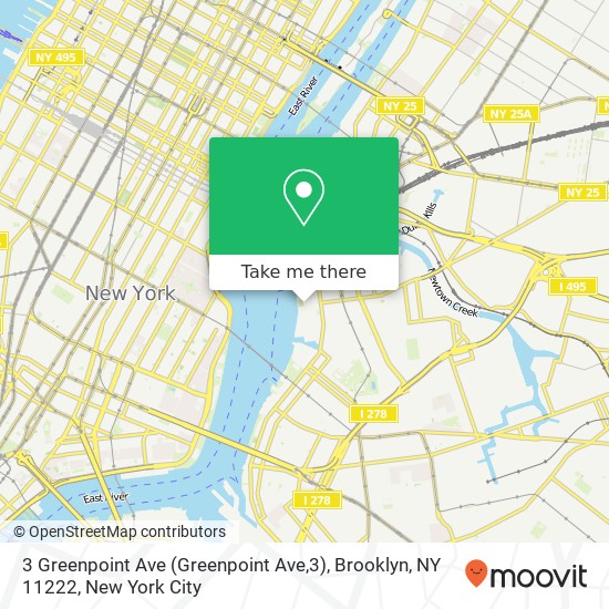 Mapa de 3 Greenpoint Ave (Greenpoint Ave,3), Brooklyn, NY 11222