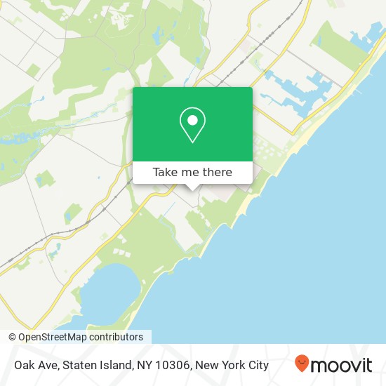 Mapa de Oak Ave, Staten Island, NY 10306