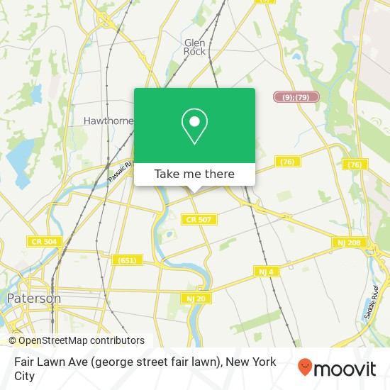 Mapa de Fair Lawn Ave (george street fair lawn), Fair Lawn, NJ 07410
