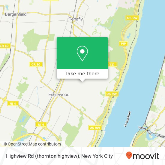 Mapa de Highview Rd (thornton highview), Englewood, NJ 07631