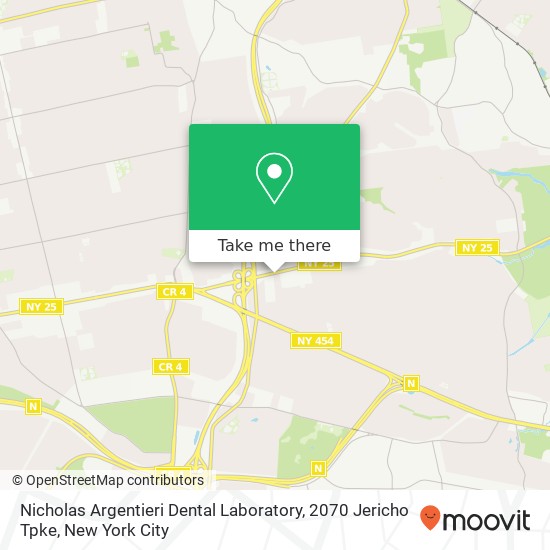 Mapa de Nicholas Argentieri Dental Laboratory, 2070 Jericho Tpke