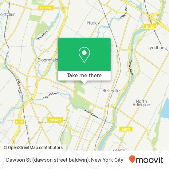 Dawson St (dawson street baldwin), Belleville, NJ 07109 map