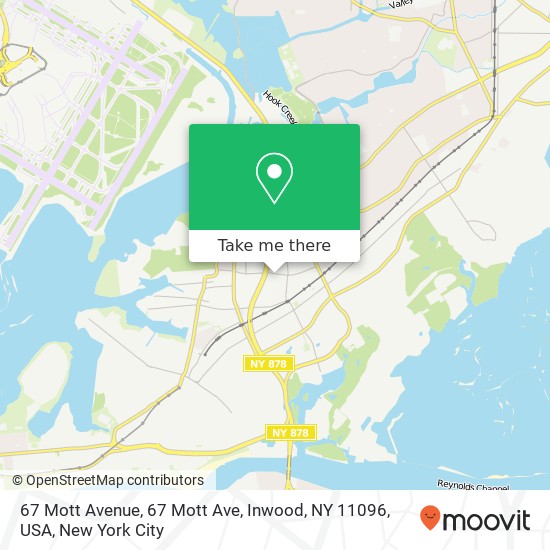 Mapa de 67 Mott Avenue, 67 Mott Ave, Inwood, NY 11096, USA