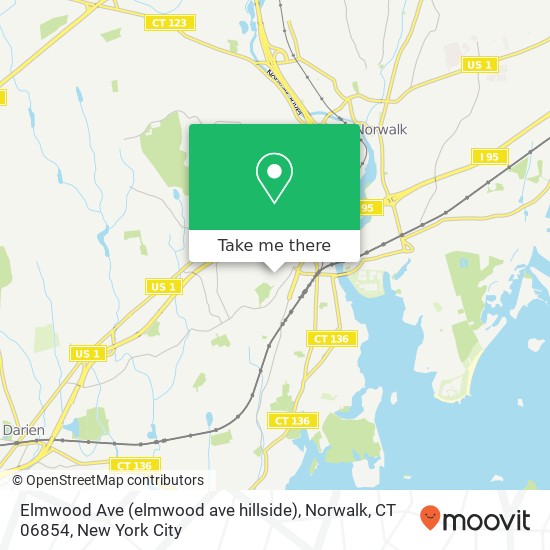 Elmwood Ave (elmwood ave hillside), Norwalk, CT 06854 map