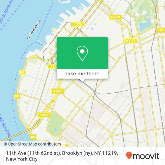 11th Ave (11th 62nd st), Brooklyn (ny), NY 11219 map