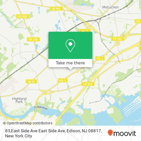 83,East Side Ave East Side Ave, Edison, NJ 08817 map