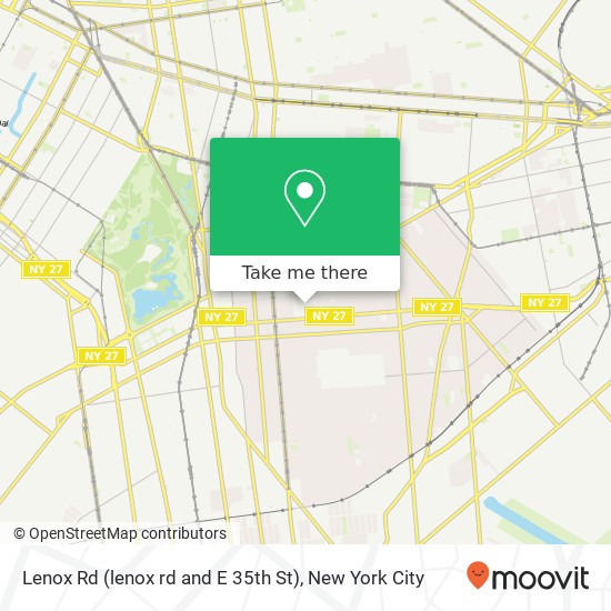 Mapa de Lenox Rd (lenox rd and E 35th St), Brooklyn, NY 11203