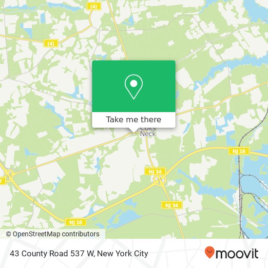 Mapa de 43 County Road 537 W, Colts Neck, NJ 07722