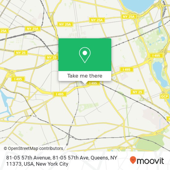 81-05 57th Avenue, 81-05 57th Ave, Queens, NY 11373, USA map