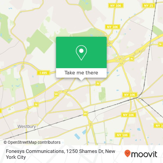 Mapa de Fonesys Communications, 1250 Shames Dr