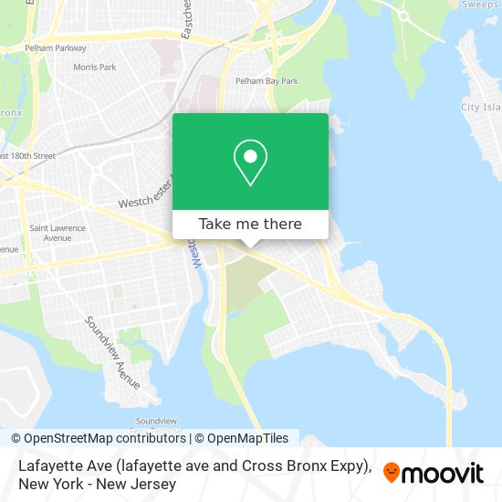 Mapa de Lafayette Ave (lafayette ave and Cross Bronx Expy)