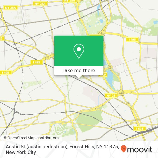 Austin St (austin pedestrian), Forest Hills, NY 11375 map