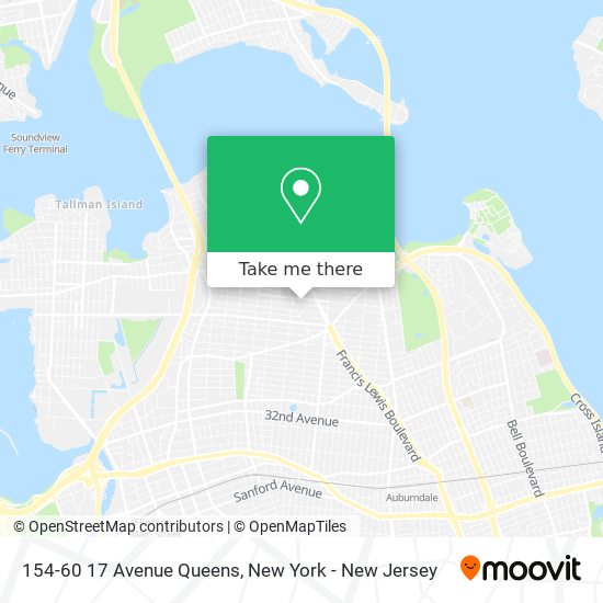 Mapa de 154-60 17 Avenue Queens