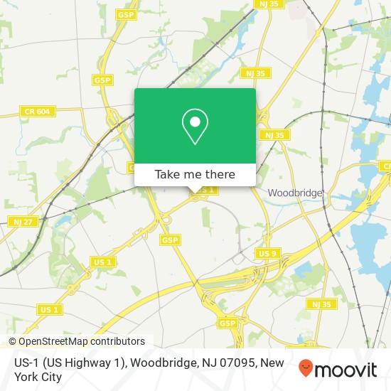 US-1 (US Highway 1), Woodbridge, NJ 07095 map