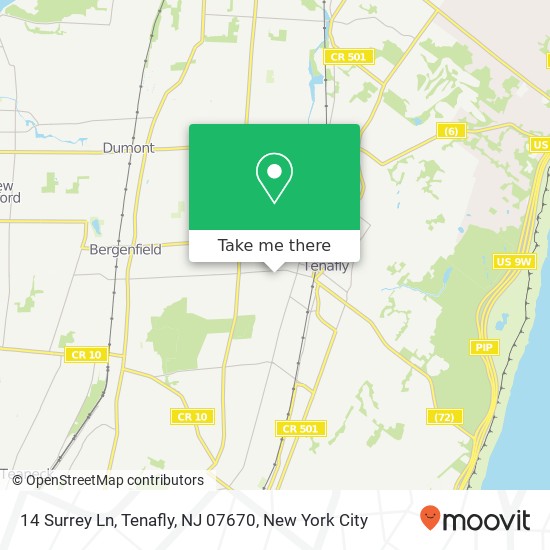 14 Surrey Ln, Tenafly, NJ 07670 map