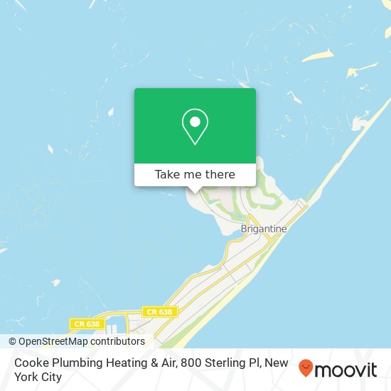 Mapa de Cooke Plumbing Heating & Air, 800 Sterling Pl