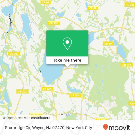 Mapa de Sturbridge Cir, Wayne, NJ 07470