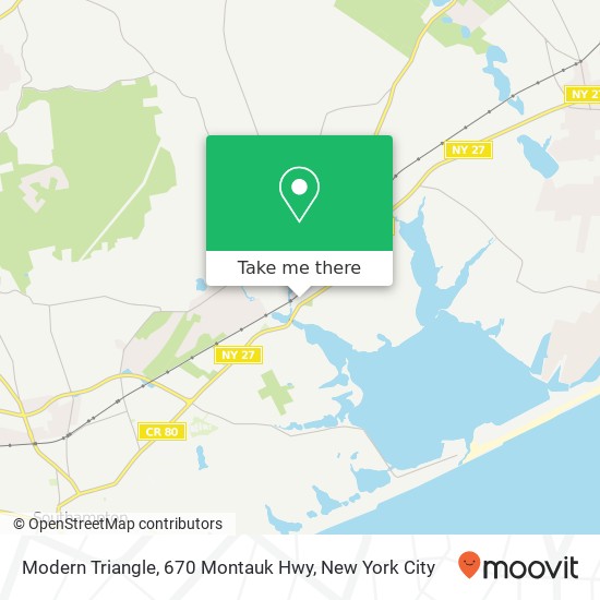 Mapa de Modern Triangle, 670 Montauk Hwy