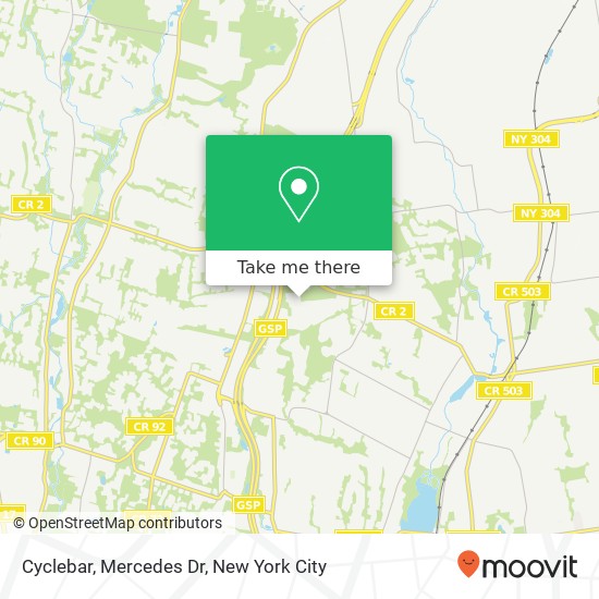 Cyclebar, Mercedes Dr map