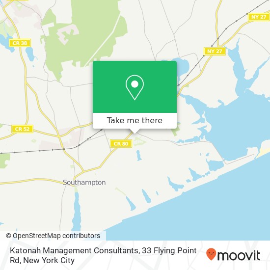 Mapa de Katonah Management Consultants, 33 Flying Point Rd