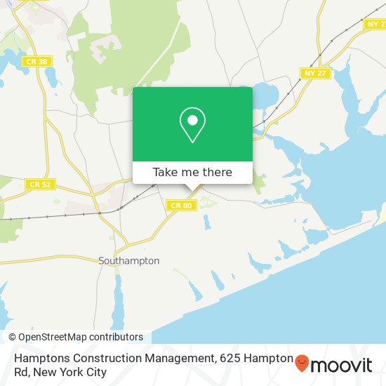 Hamptons Construction Management, 625 Hampton Rd map