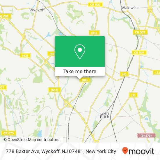 778 Baxter Ave, Wyckoff, NJ 07481 map