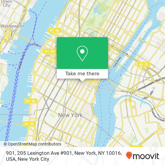 901, 205 Lexington Ave #901, New York, NY 10016, USA map