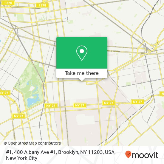 #1, 480 Albany Ave #1, Brooklyn, NY 11203, USA map