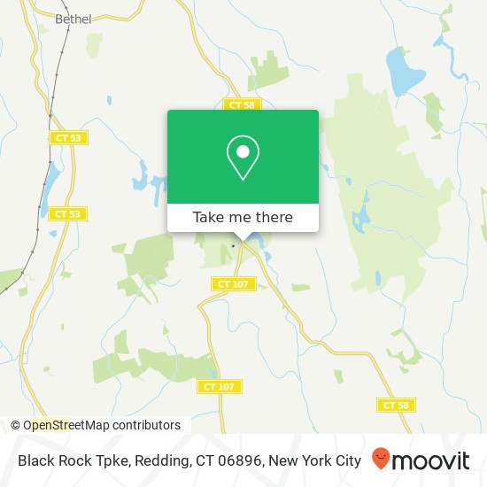 Mapa de Black Rock Tpke, Redding, CT 06896