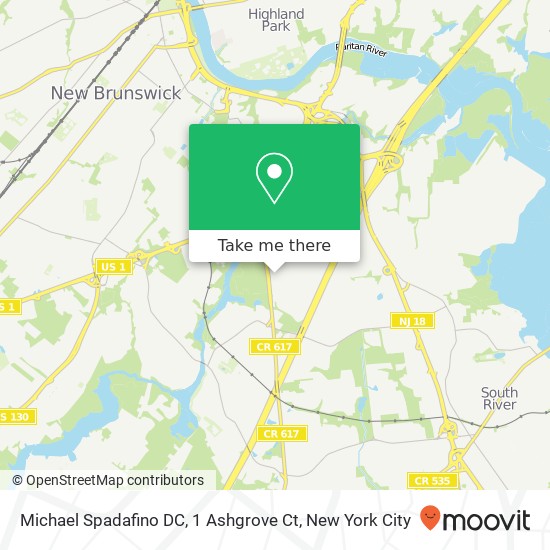 Michael Spadafino DC, 1 Ashgrove Ct map