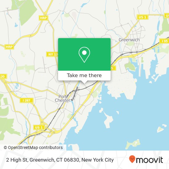 Mapa de 2 High St, Greenwich, CT 06830