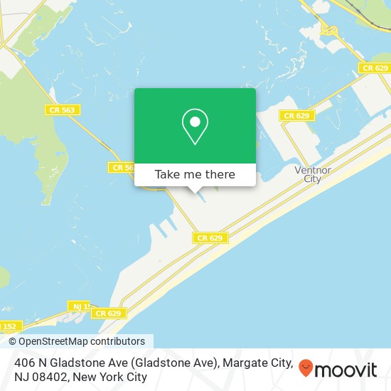 406 N Gladstone Ave (Gladstone Ave), Margate City, NJ 08402 map