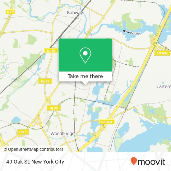 Mapa de 49 Oak St, Avenel, NJ 07001