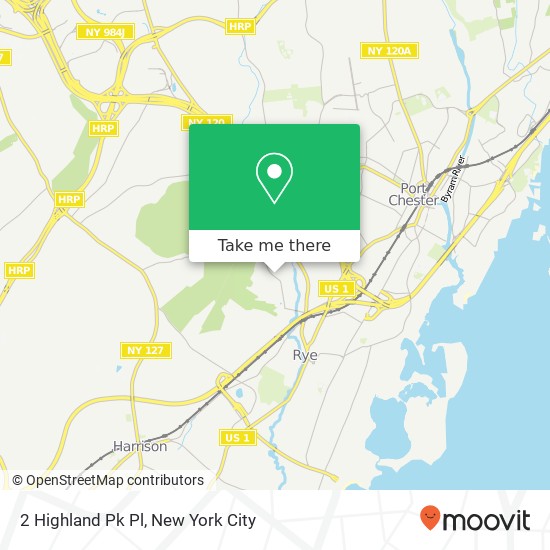 Mapa de 2 Highland Pk Pl, Rye, NY 10580