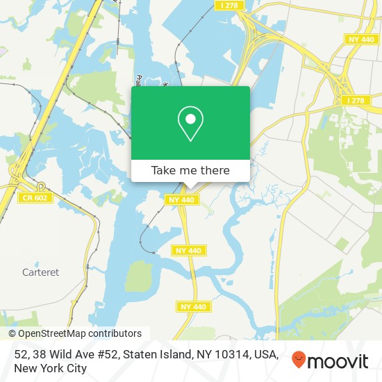 Mapa de 52, 38 Wild Ave #52, Staten Island, NY 10314, USA