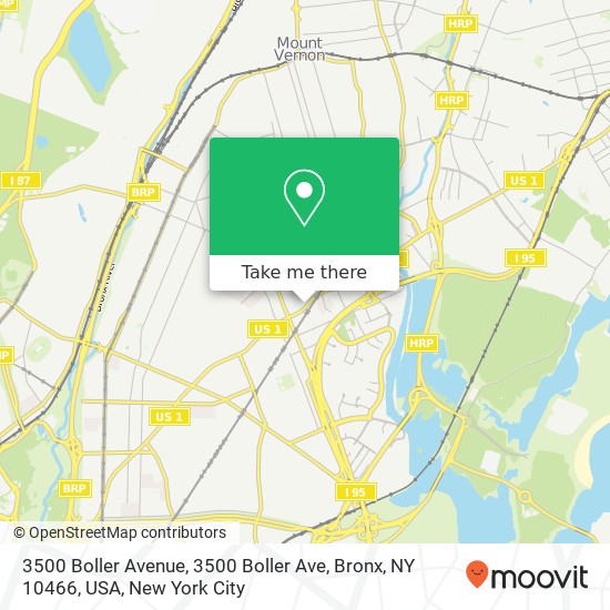 3500 Boller Avenue, 3500 Boller Ave, Bronx, NY 10466, USA map