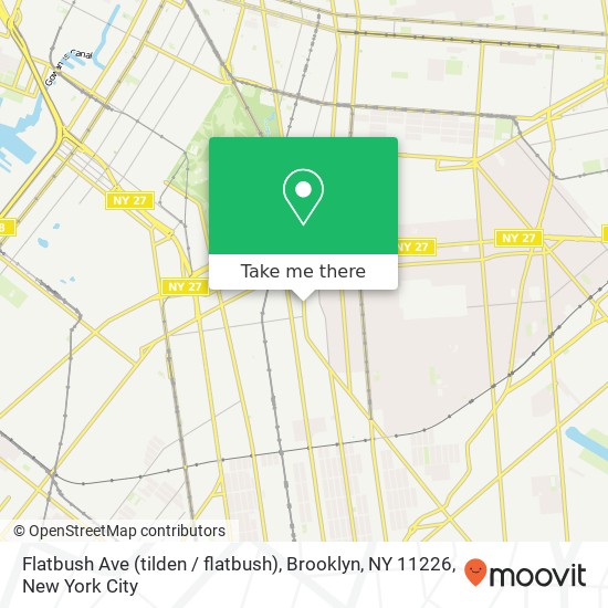 Mapa de Flatbush Ave (tilden / flatbush), Brooklyn, NY 11226