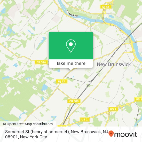 Mapa de Somerset St (henry st somerset), New Brunswick, NJ 08901