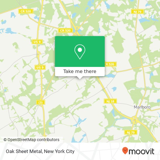 Mapa de Oak Sheet Metal