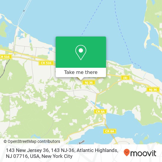 143 New Jersey 36, 143 NJ-36, Atlantic Highlands, NJ 07716, USA map