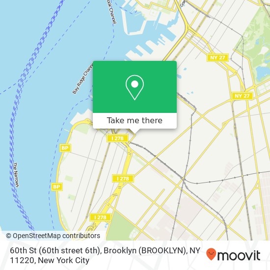 Mapa de 60th St (60th street 6th), Brooklyn (BROOKLYN), NY 11220