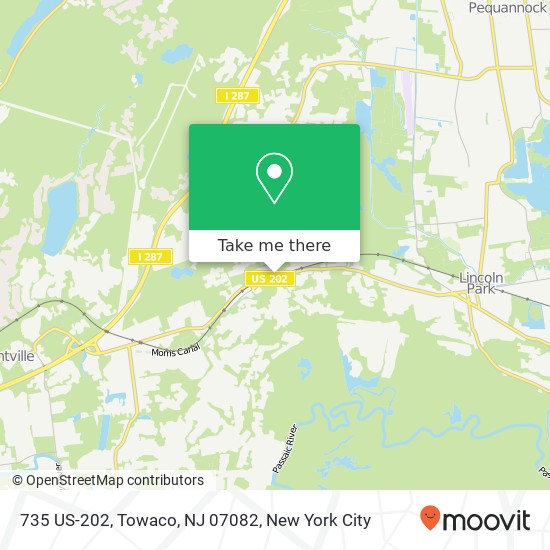 Mapa de 735 US-202, Towaco, NJ 07082